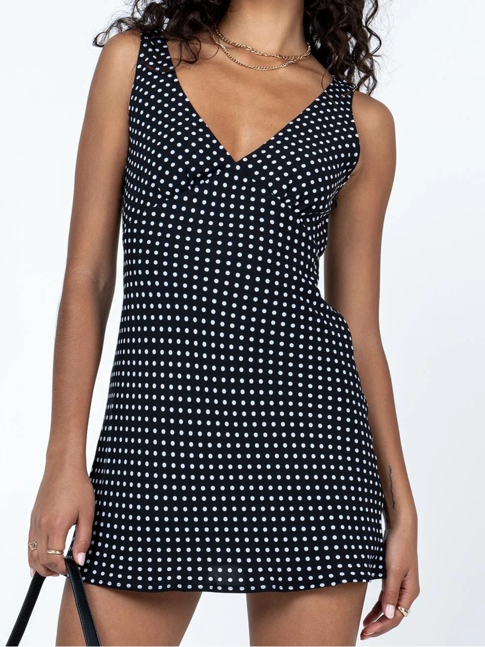 Princess Polly Black Polka Dot Mini Dress